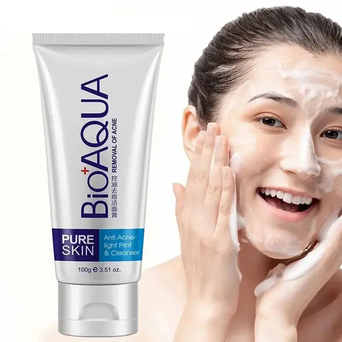 BIOAQUA nettoyant pour le visage Anti-rides mousse de lavage du visage soin nettoyant pour le visage Anti acné points noirs dissolvant hydratant soins de la peau