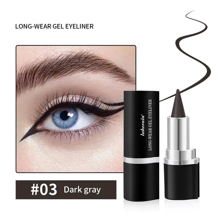 Eyeliner texture crémeuse longue durée imperméable mat noir argent marron Eye Liner stylo maquillage pour les femmes cosmétique