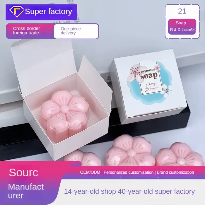 Savon parfum fleur de cerisier savon de bain nettoyage du visage et démaquillant savon pour les main