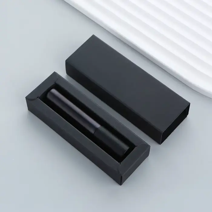 Bouteille de parfum noir mat de 10ML 30 pièces avec boîte d'emballage de Boutique