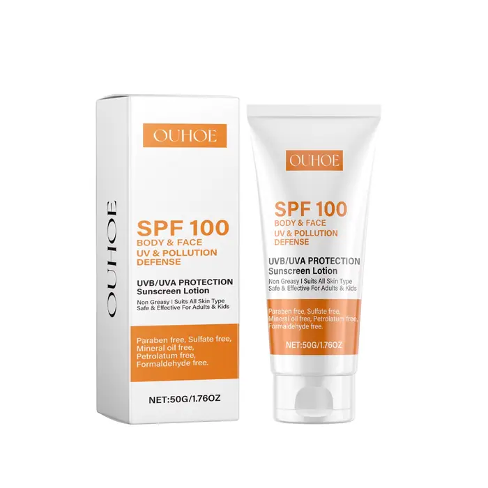 Crème solaire visage et corps Non grasse SPF 100+