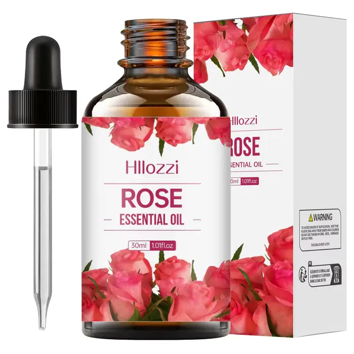 100 ml/60 ml/30 ml huile essentielle de rose soins de la peau parfum aromathérapie huile essentielle